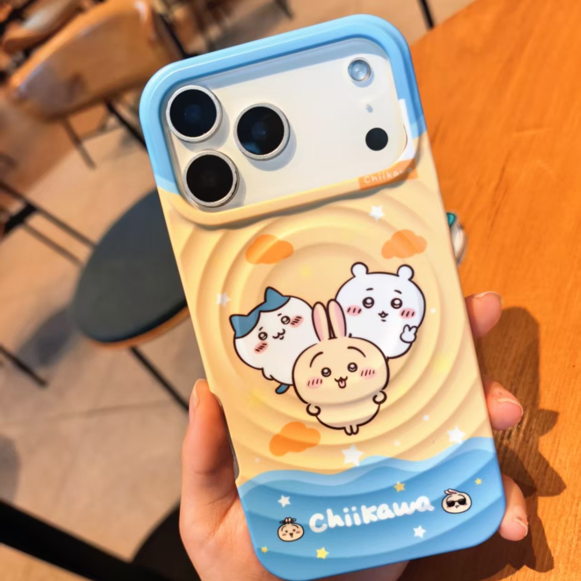 iPhone17系列 波漾磁吸卡通 可愛支架 軟邊 手機殼