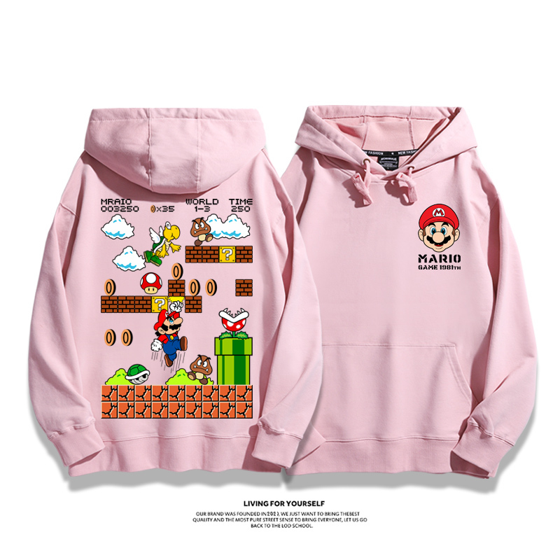 超級瑪利歐新款 親子情侶男女款連帽衛衣-ZUIHANG SHOP