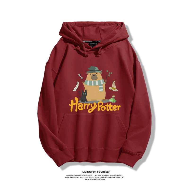 可愛水豚君卡皮巴拉新款 親子情侶男女款連帽衛衣-ZUIHANG SHOP