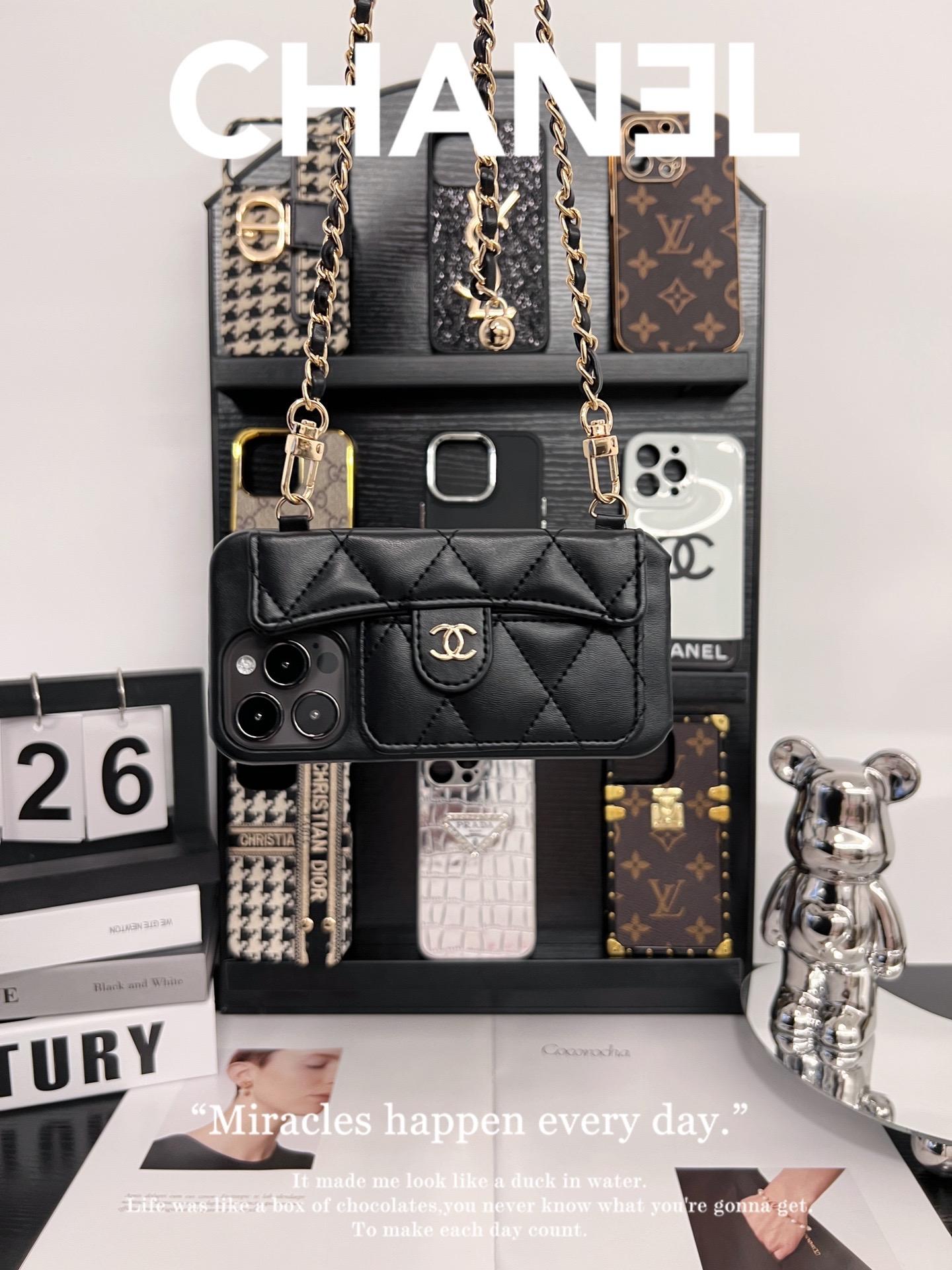 香奈兒卡包磨砂手機殼-ZUIHANG SHOP