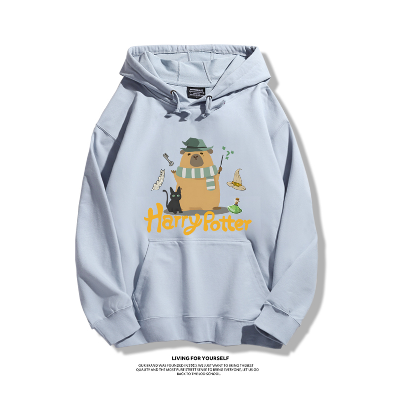 可愛水豚君卡皮巴拉新款 親子情侶男女款連帽衛衣-ZUIHANG SHOP