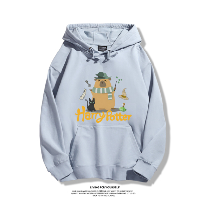 可愛水豚君卡皮巴拉新款 親子情侶男女款連帽衛衣-ZUIHANG SHOP