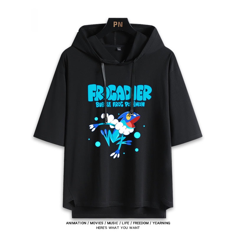 寶可夢新款 親子情侶男女款連帽短袖T恤-ZUIHANG SHOP