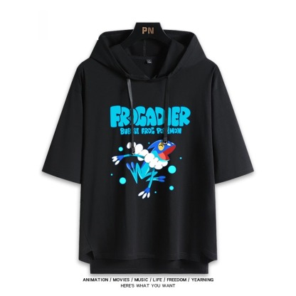 寶可夢新款 親子情侶男女款連帽短袖T恤-ZUIHANG SHOP