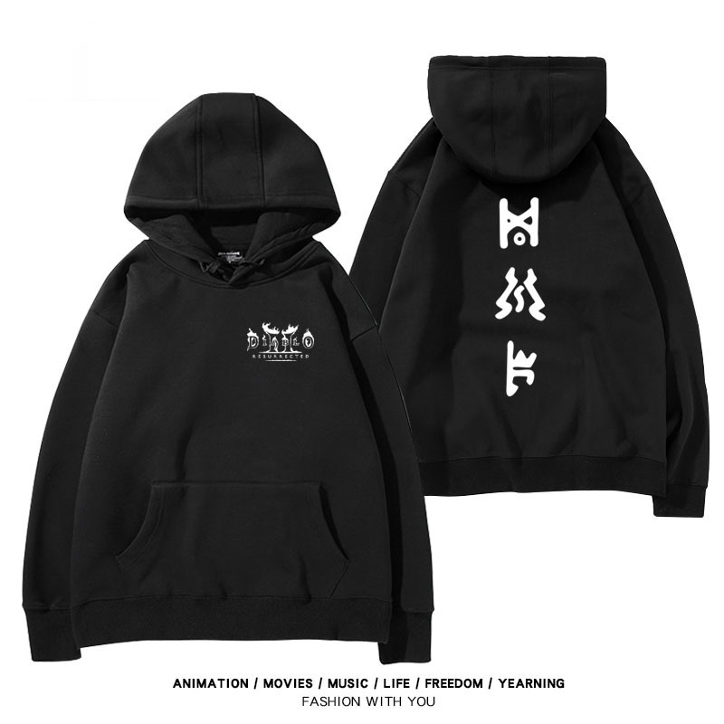 暗黑破壞神 秋冬新款 親子情侶裝連帽衛衣