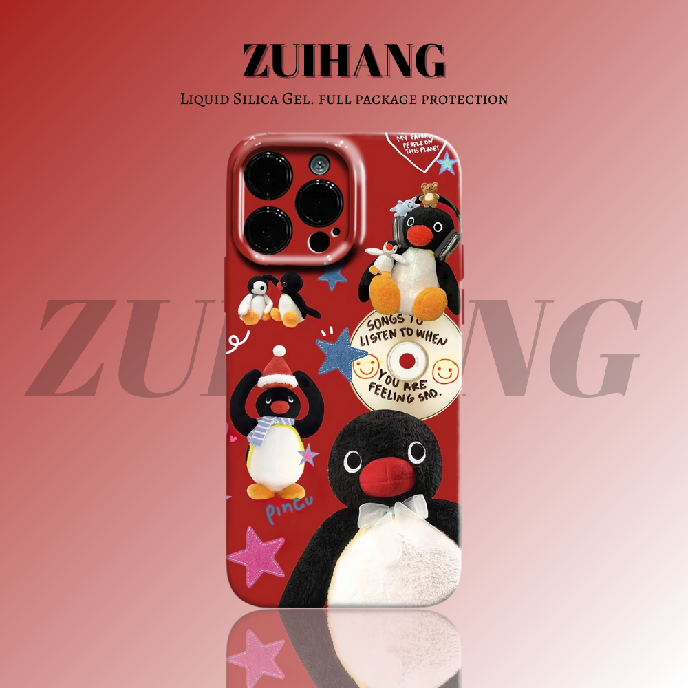 Pingu高清彩繪全包防摔菲林殼-ZUIHANG SHOP