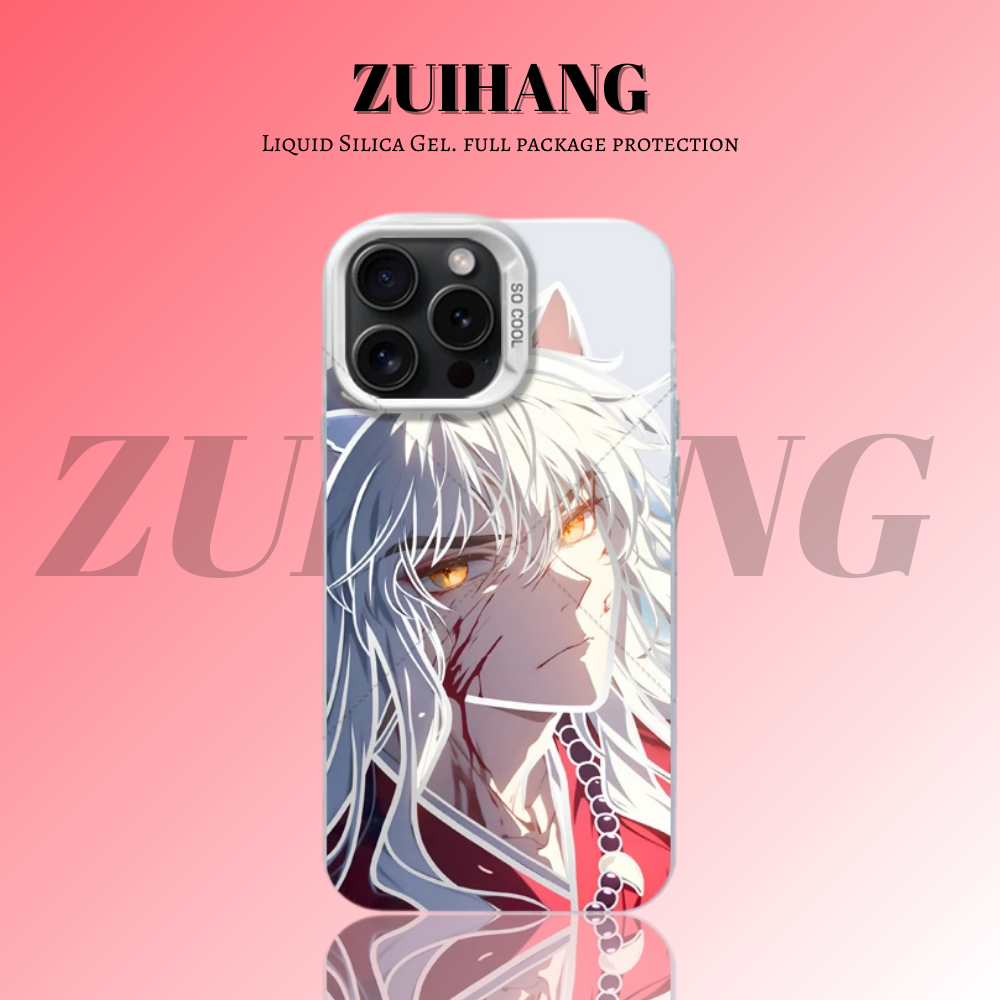 犬夜叉彩銀線條漸變防摔手機殼-ZUIHANG SHOP