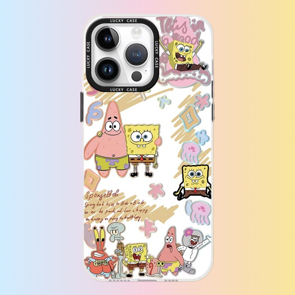 海綿寶寶極光鐳射防摔手機殼-ZUIHANG SHOP