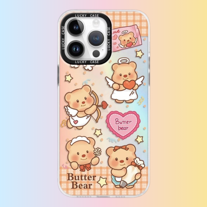 奶油小熊極光鐳射防摔手機殼-ZUIHANG SHOP