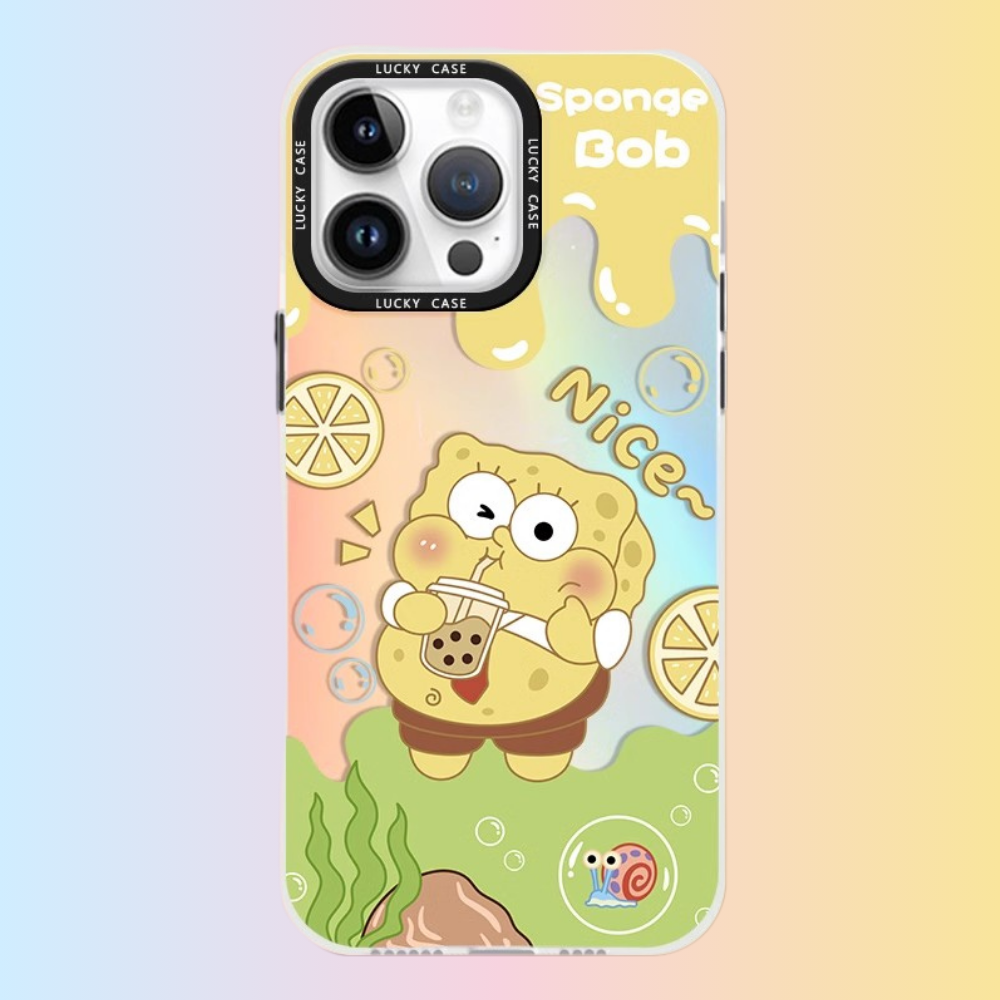 海綿寶寶極光鐳射防摔手機殼-ZUIHANG SHOP