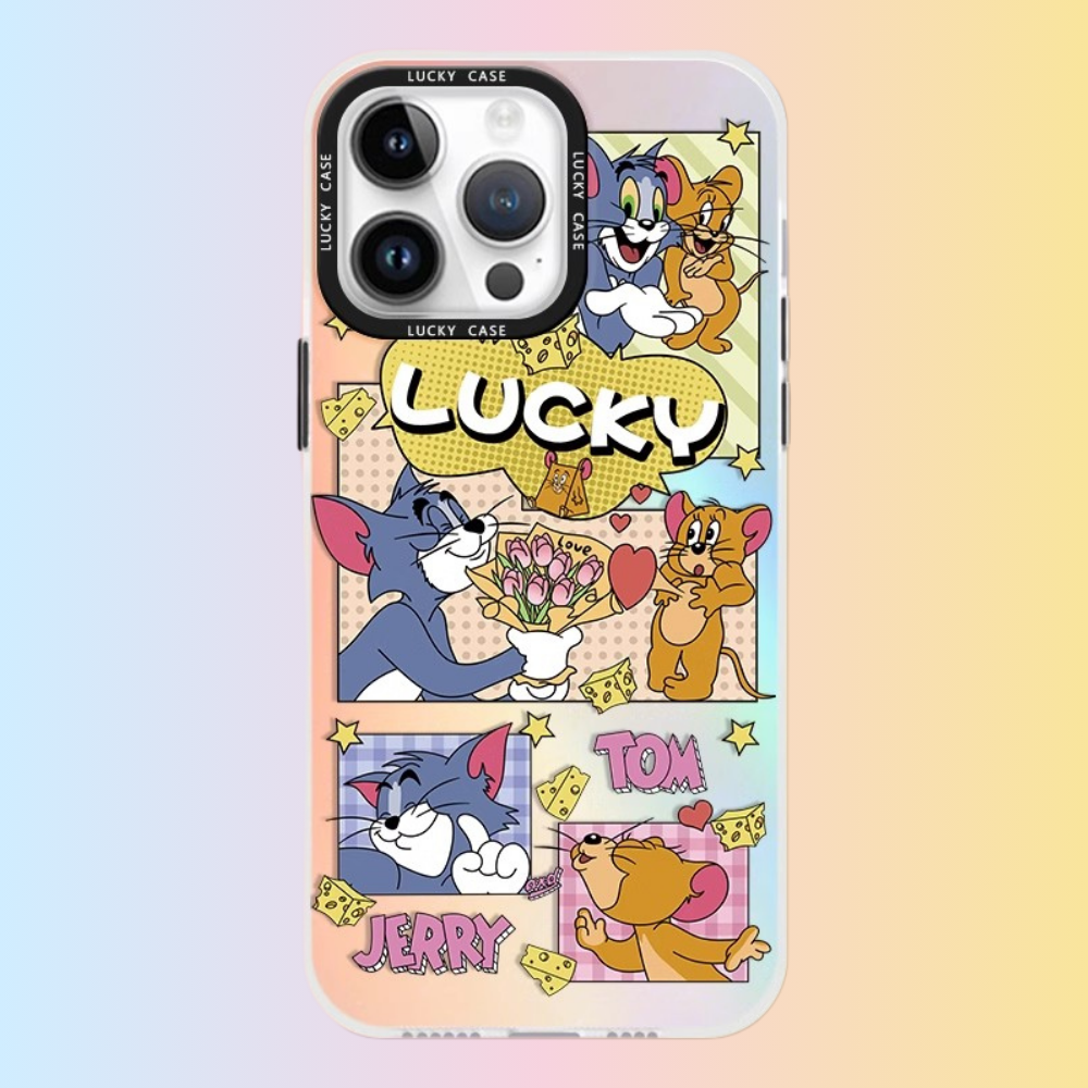 湯姆貓與傑利鼠極光鐳射防摔手機殼-ZUIHANG SHOP