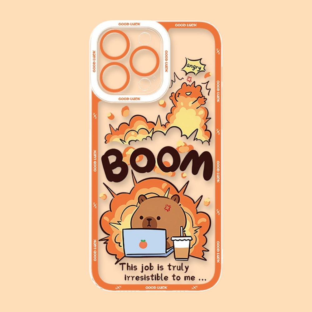 卡皮巴拉天使眼透明防摔軟殼-ZUIHANG SHOP