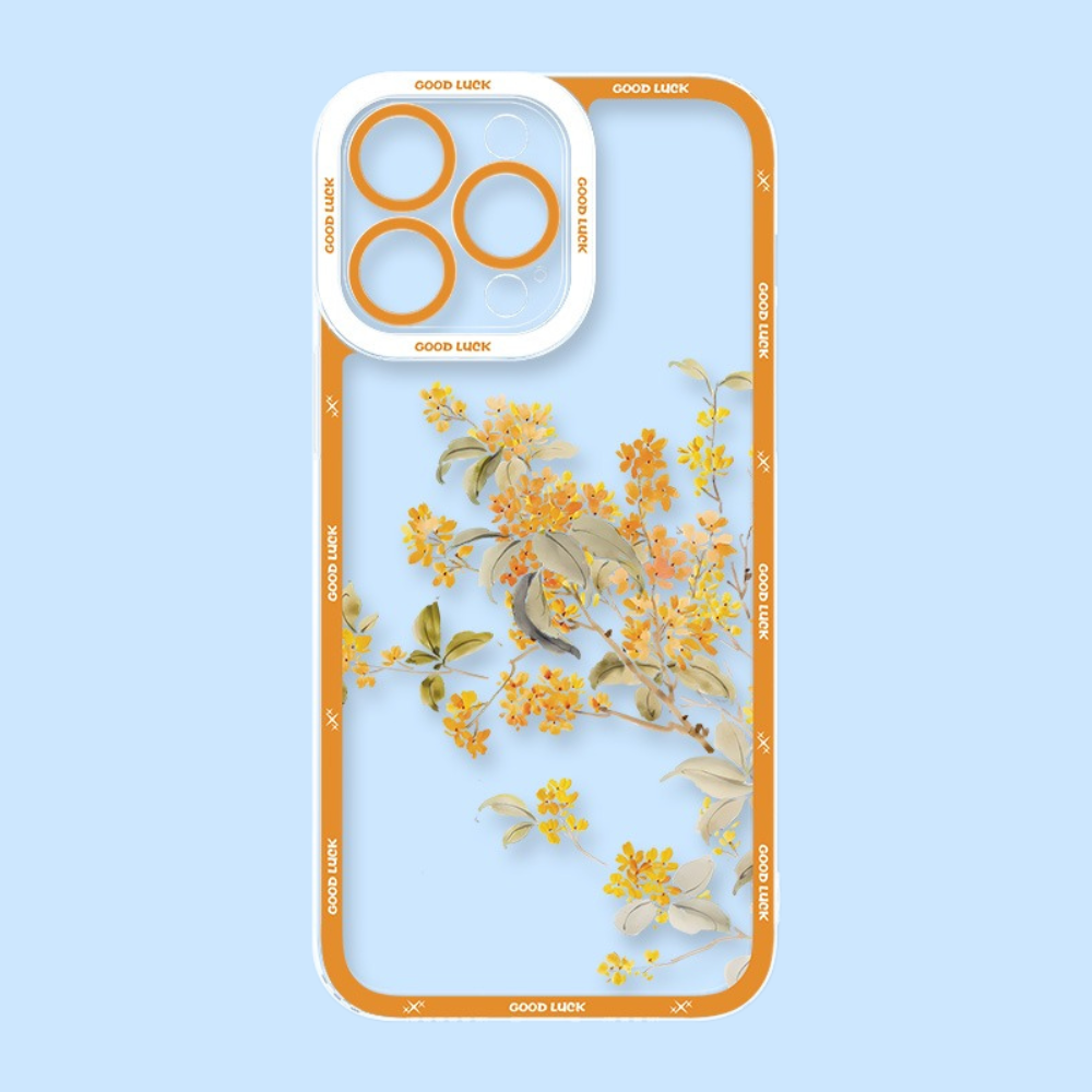 花海油畫天使眼透明防摔軟殼-ZUIHANG SHOP