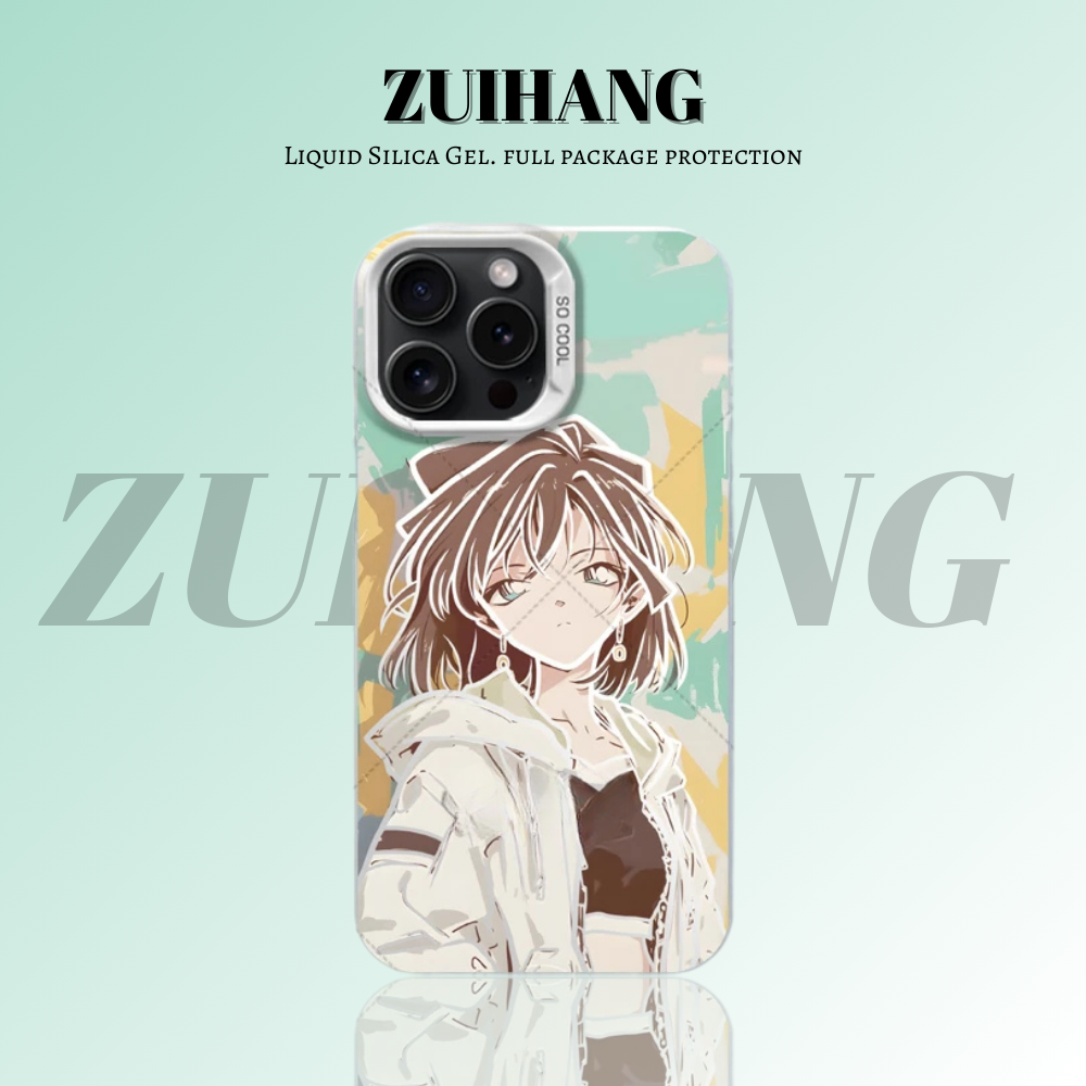 名偵探柯南彩銀線條漸變防摔手機殼-ZUIHANG SHOP