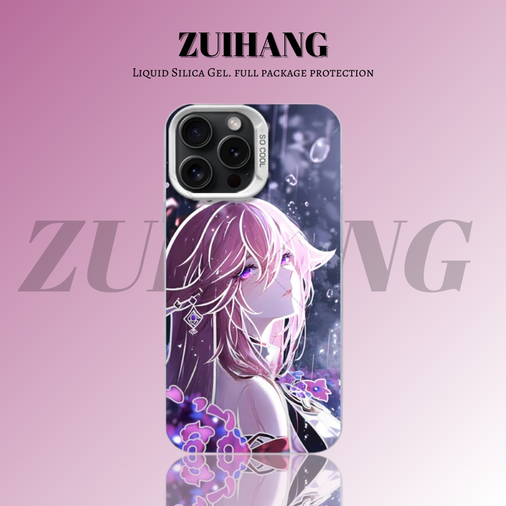 原神彩銀線條漸變防摔手機殼-ZUIHANG SHOP