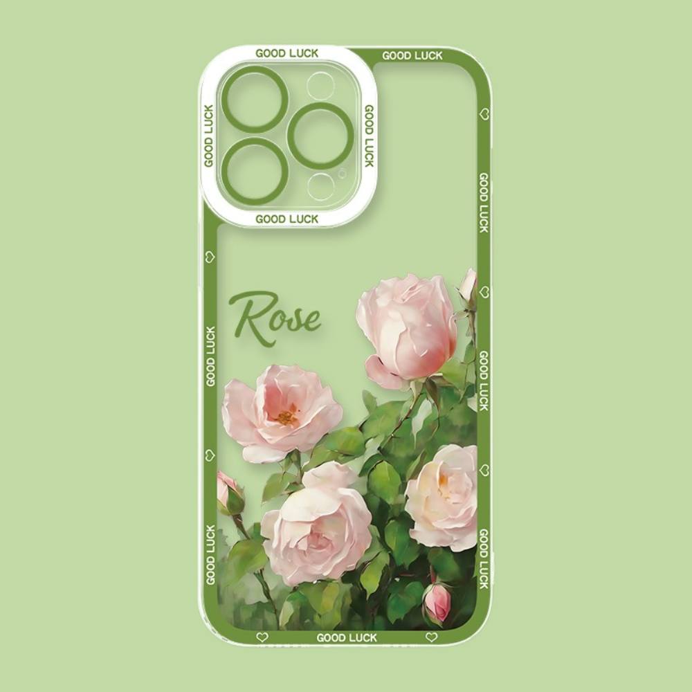 花海油畫天使眼透明防摔軟殼-ZUIHANG SHOP