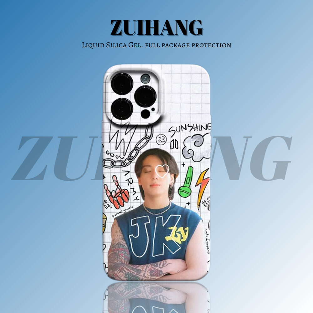 防彈少年團高清彩繪全包防摔菲林殼