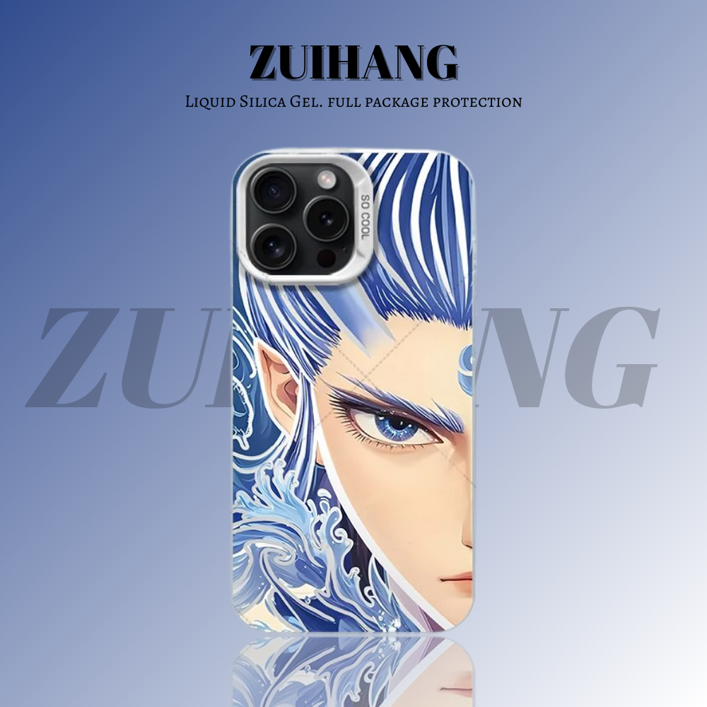 哪吒鬧海彩銀線條漸變防摔手機殼-ZUIHANG SHOP