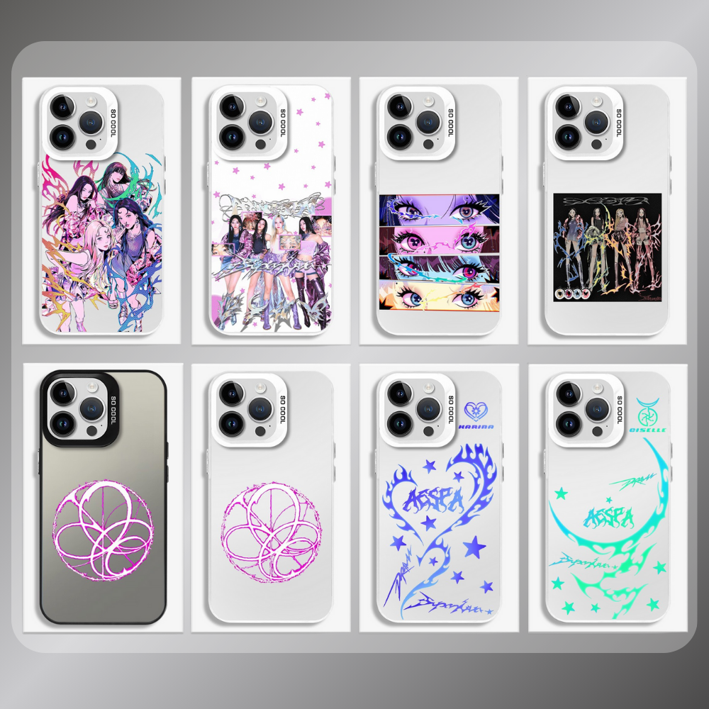 Aespa彩銀線條漸變防摔手機殼-ZUIHANG SHOP