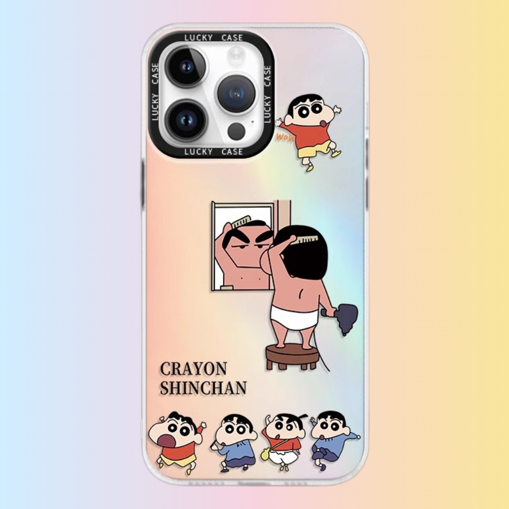 蠟筆小新極光鐳射防摔手機殼-ZUIHANG SHOP