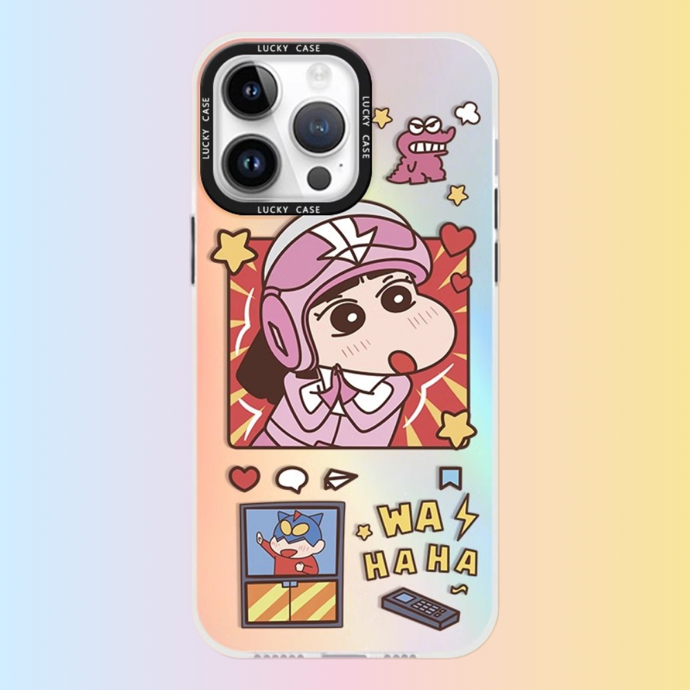 蠟筆小新極光鐳射防摔手機殼-ZUIHANG SHOP
