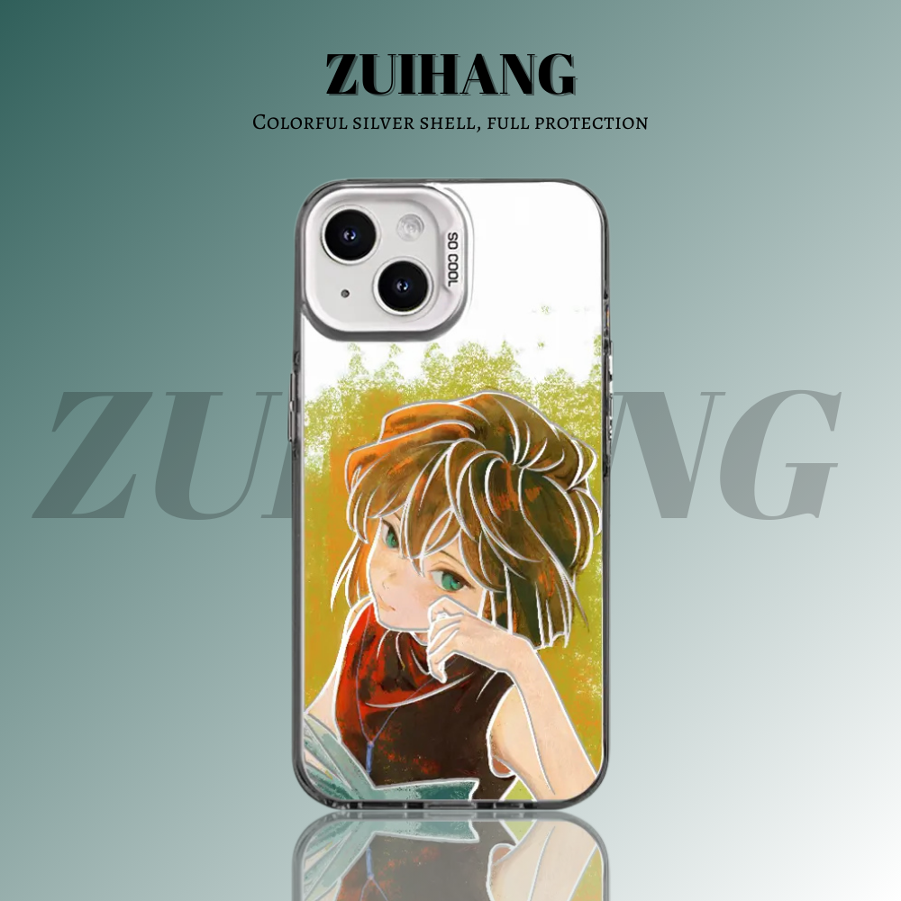 名偵探柯南彩銀線條漸變防摔手機殼-ZUIHANG SHOP