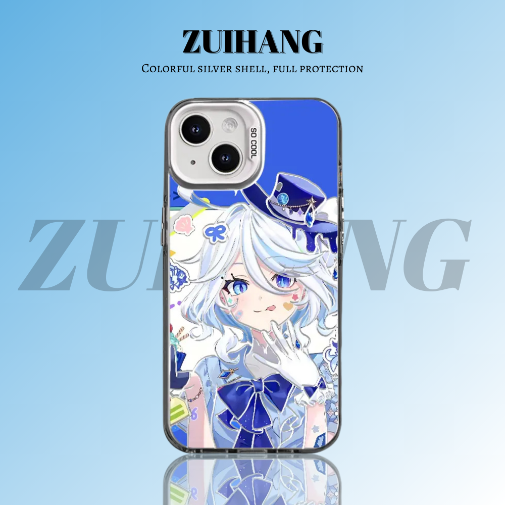 原神彩銀線條漸變防摔手機殼-ZUIHANG SHOP