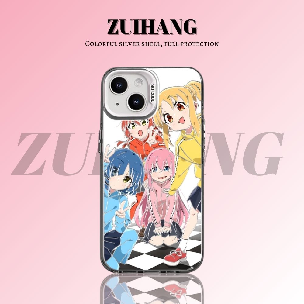 孤獨搖滾彩銀線條漸變防摔手機殼-ZUIHANG SHOP