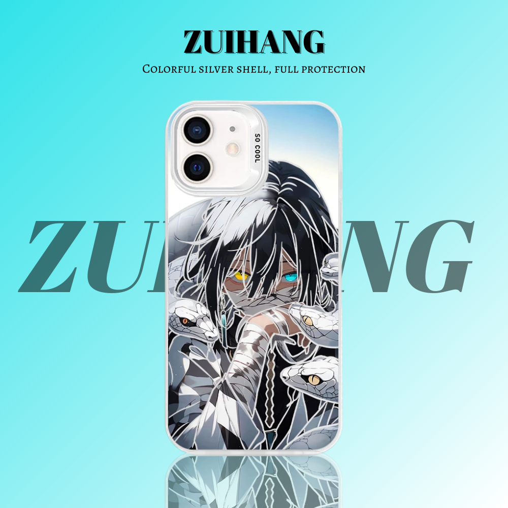 鬼滅之刃 極光彩銀 線條漸變防摔手機殼-ZUIHANG SHOP