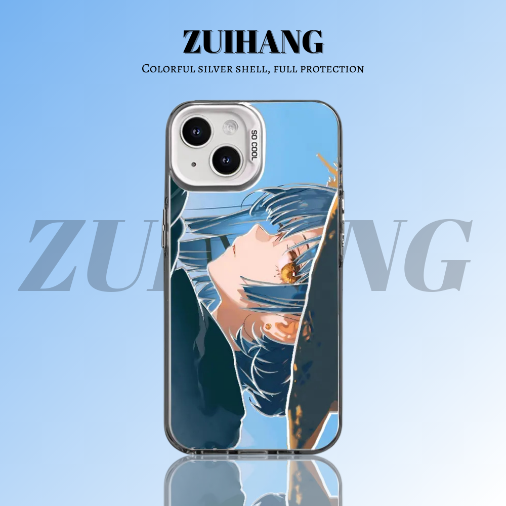 孤獨搖滾彩銀線條漸變防摔手機殼-ZUIHANG SHOP