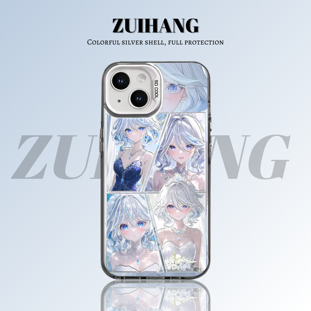原神彩銀線條漸變防摔手機殼-ZUIHANG SHOP