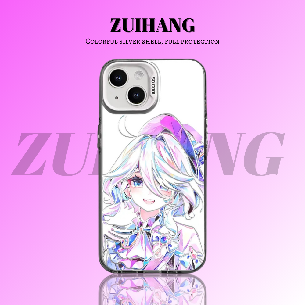 原神彩銀線條漸變防摔手機殼-ZUIHANG SHOP