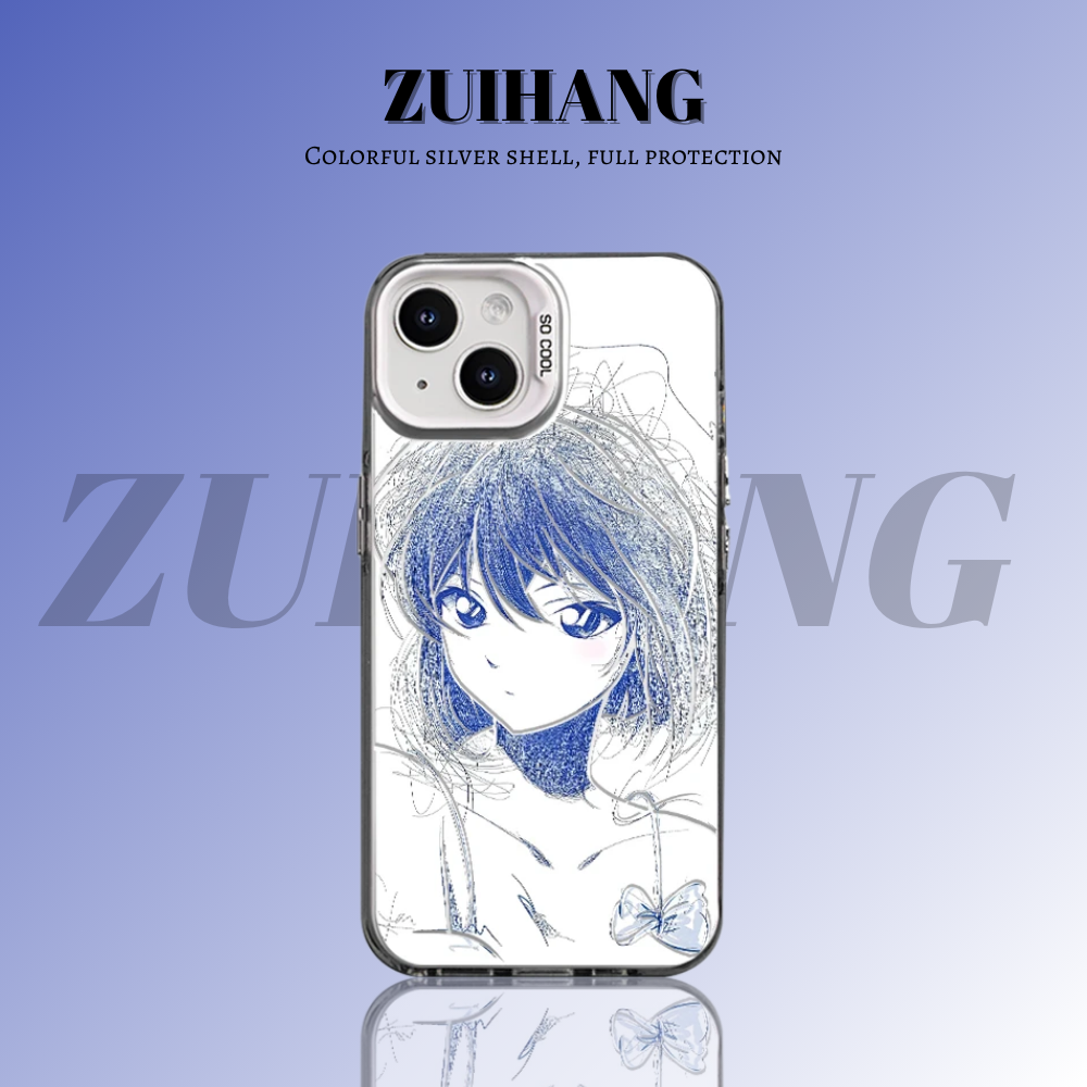 名偵探柯南彩銀線條漸變防摔手機殼-ZUIHANG SHOP