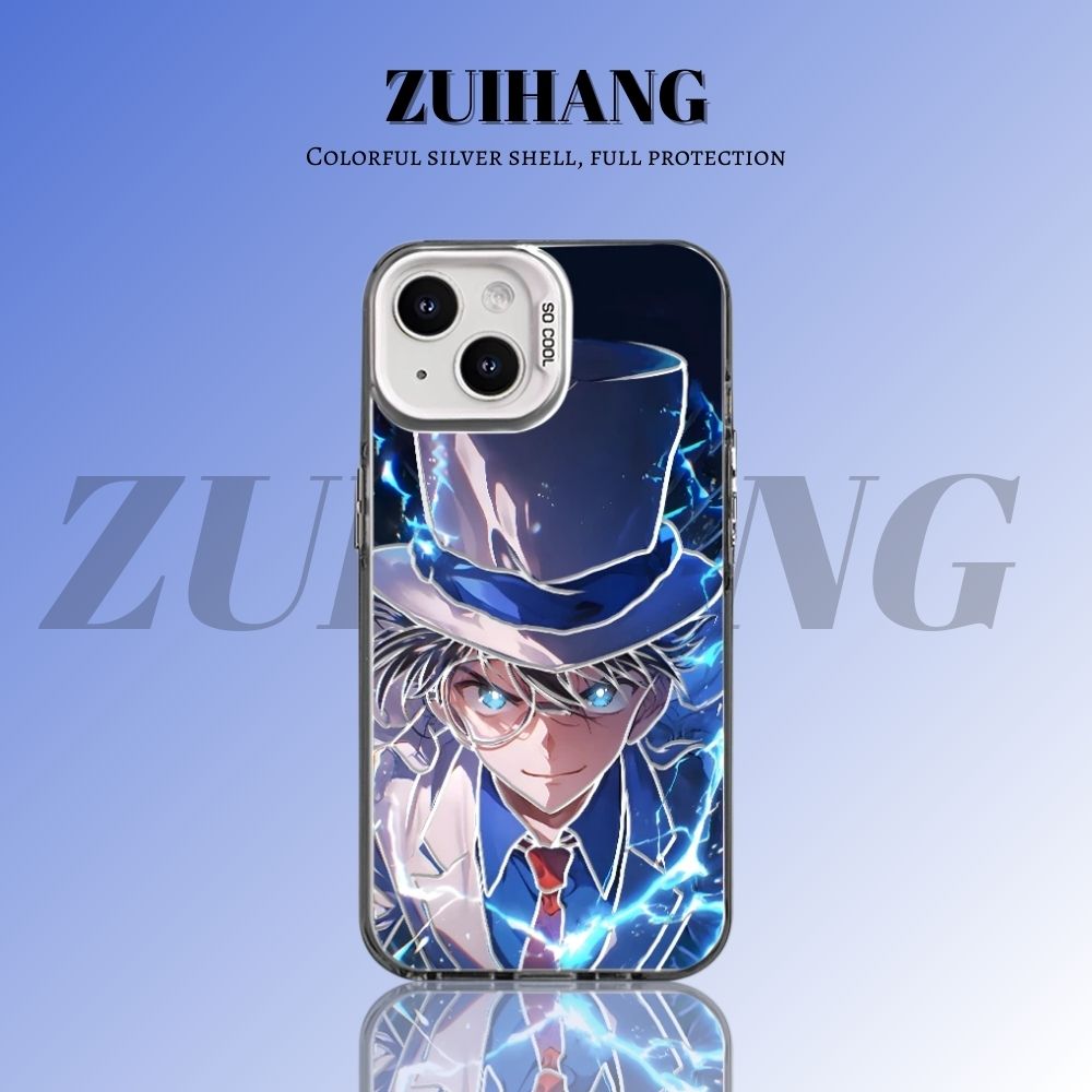 名偵探柯南彩銀線條漸變防摔手機殼-ZUIHANG SHOP