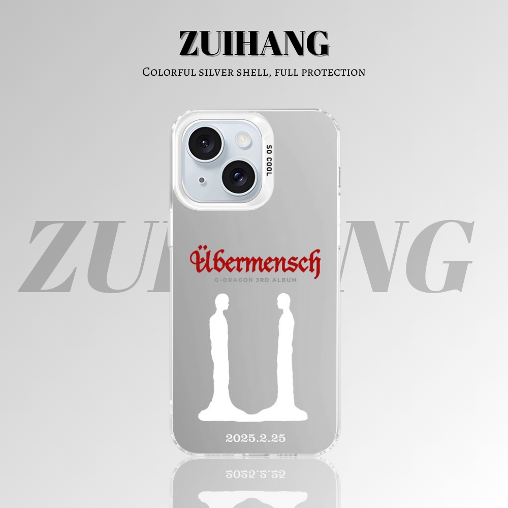 權志龍GD 彩銀線條漸變防摔手機殼-ZUIHANG SHOP