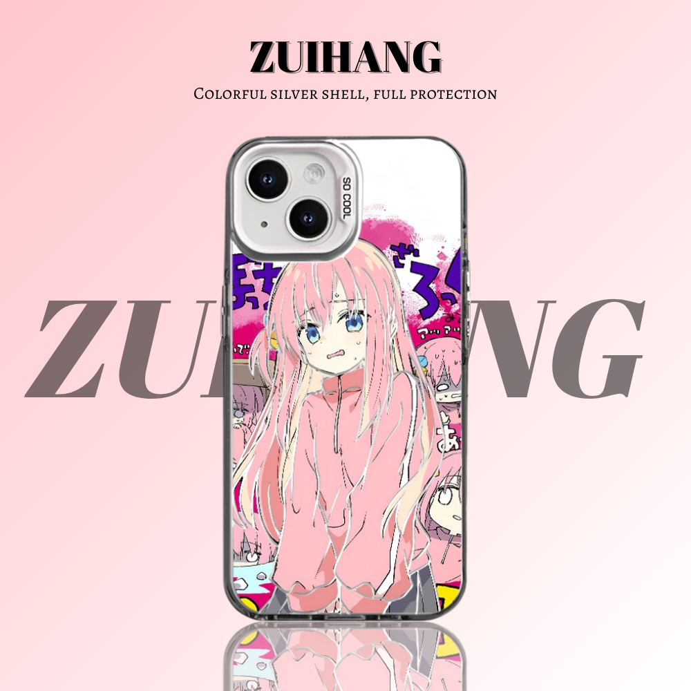 孤獨搖滾彩銀線條漸變防摔手機殼-ZUIHANG SHOP