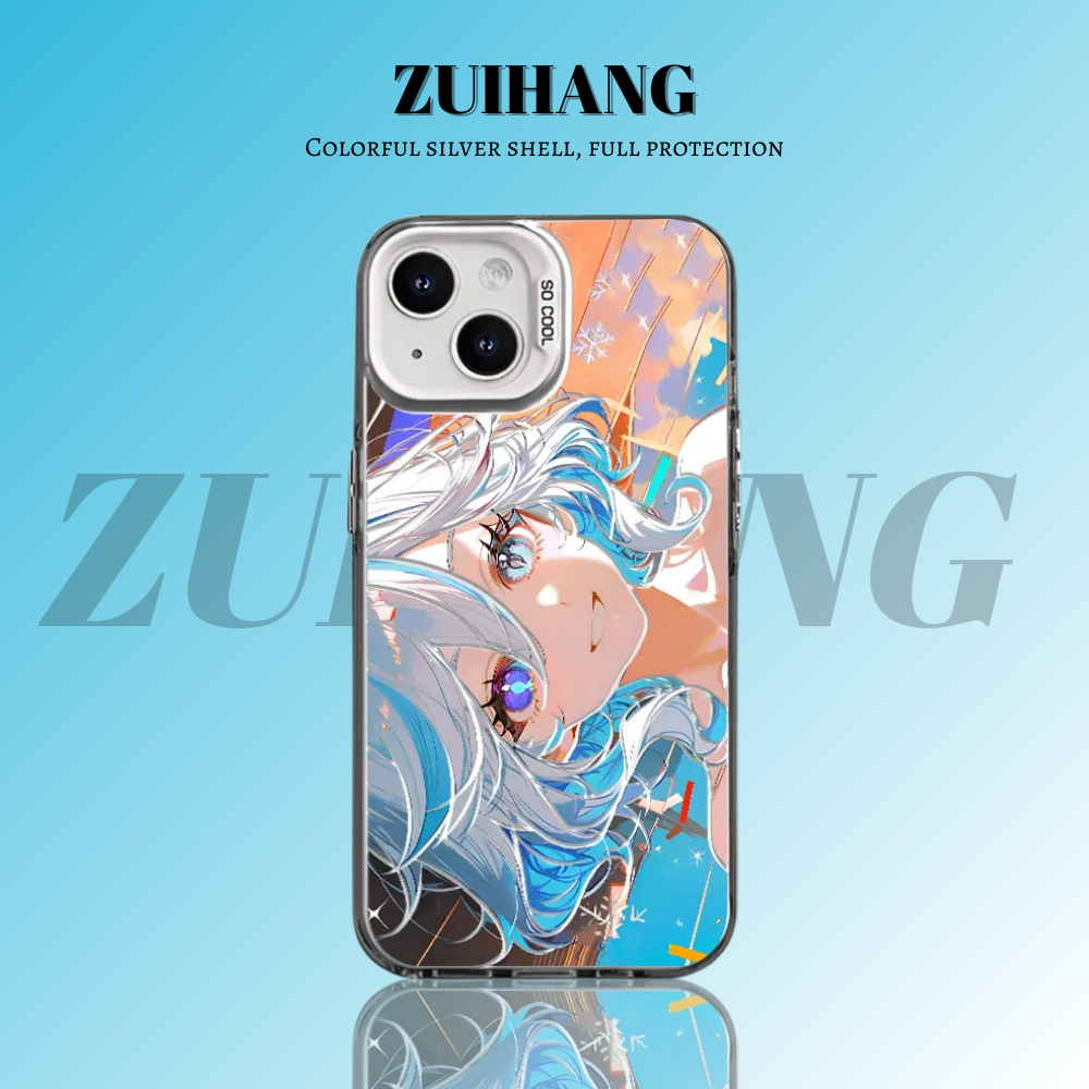原神彩銀線條漸變防摔手機殼-ZUIHANG SHOP
