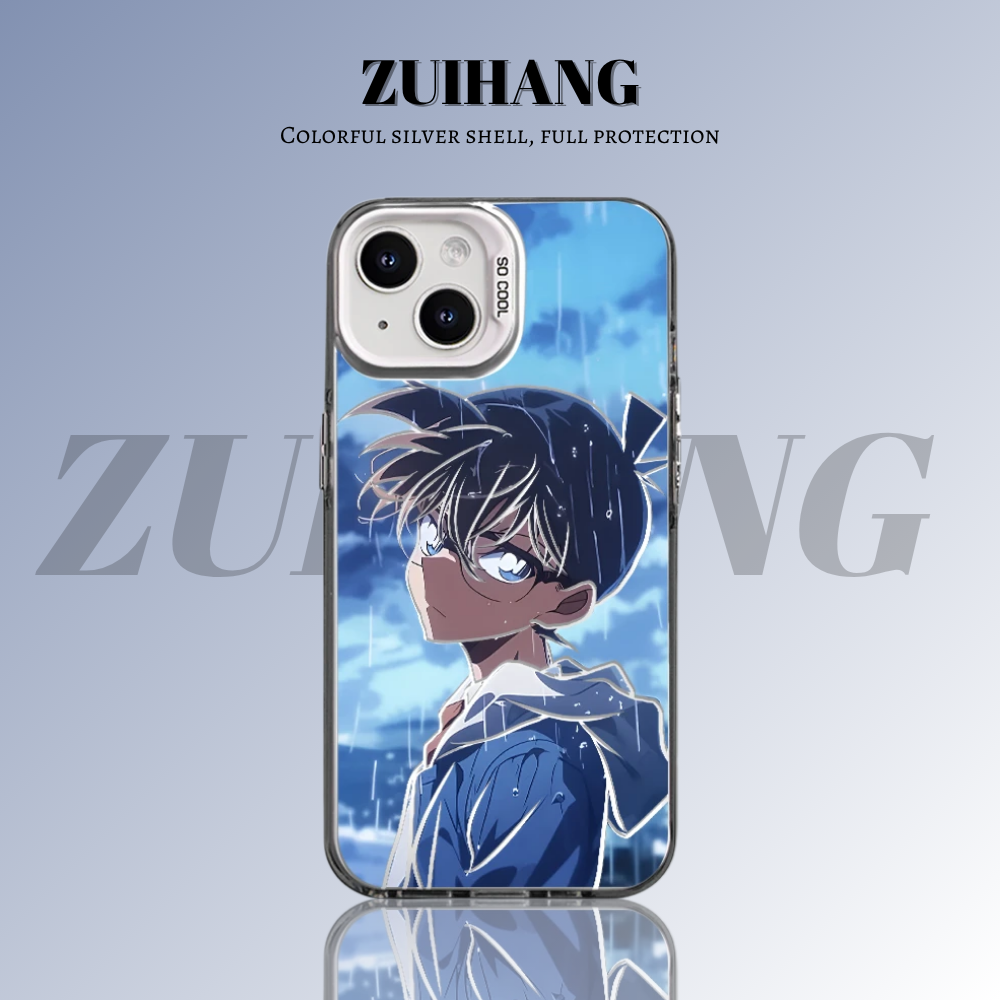 名偵探柯南彩銀線條漸變防摔手機殼-ZUIHANG SHOP