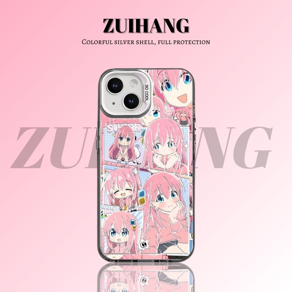 孤獨搖滾彩銀線條漸變防摔手機殼-ZUIHANG SHOP