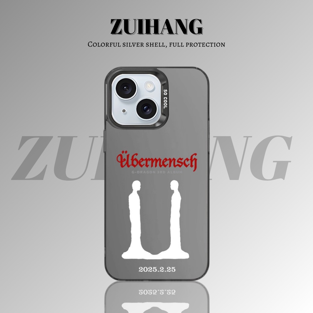 權志龍GD 彩銀線條漸變防摔手機殼-ZUIHANG SHOP