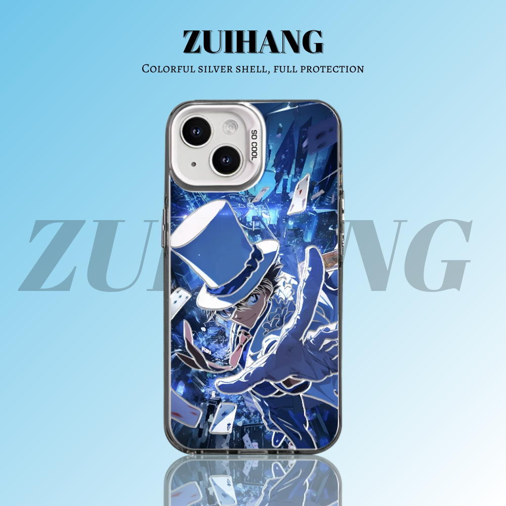 名偵探柯南彩銀線條漸變防摔手機殼-ZUIHANG SHOP