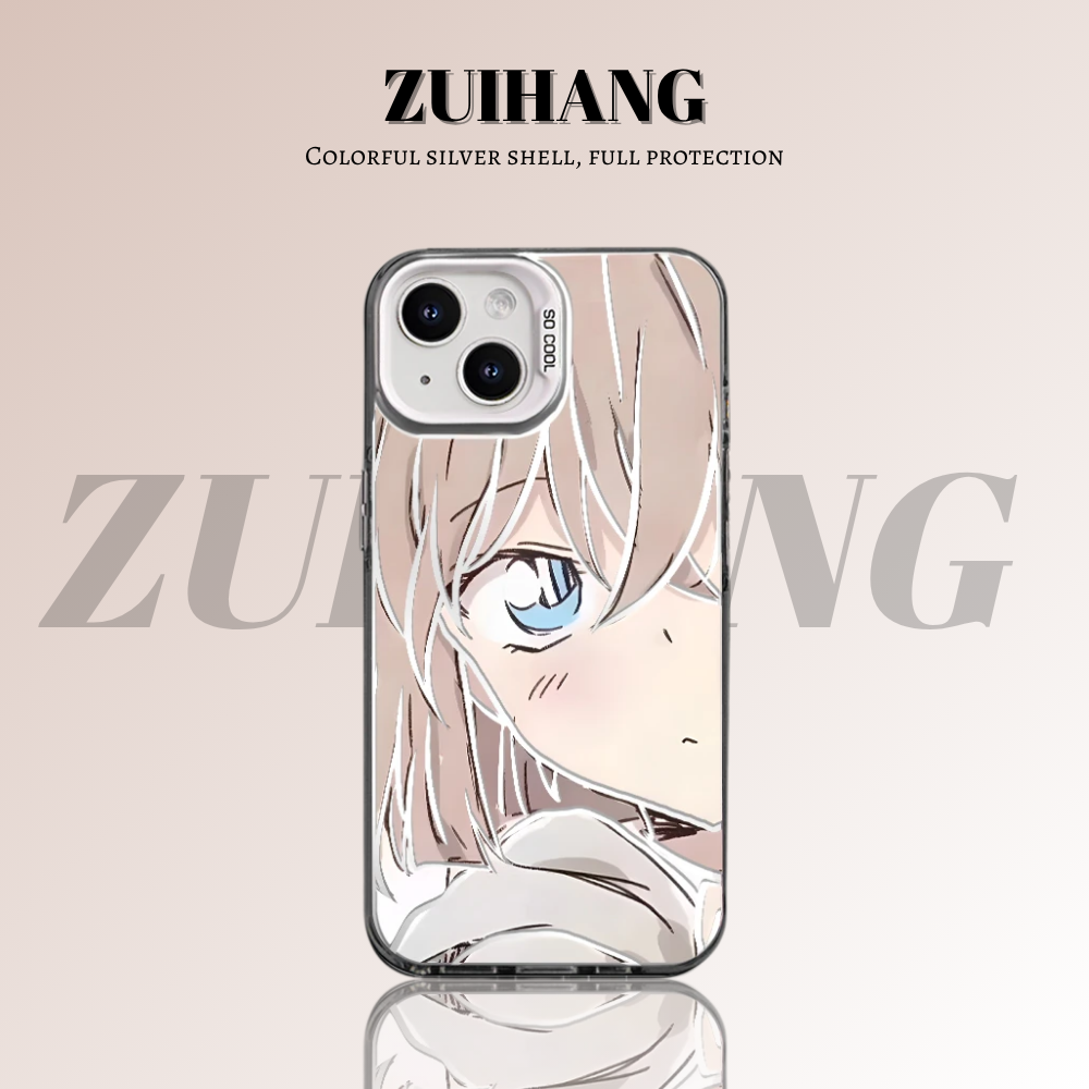 名偵探柯南彩銀線條漸變防摔手機殼-ZUIHANG SHOP