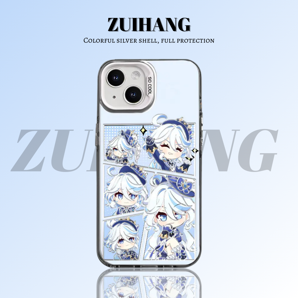 原神彩銀線條漸變防摔手機殼-ZUIHANG SHOP