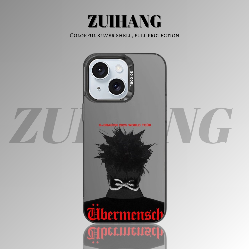 權志龍GD 彩銀線條漸變防摔手機殼-ZUIHANG SHOP