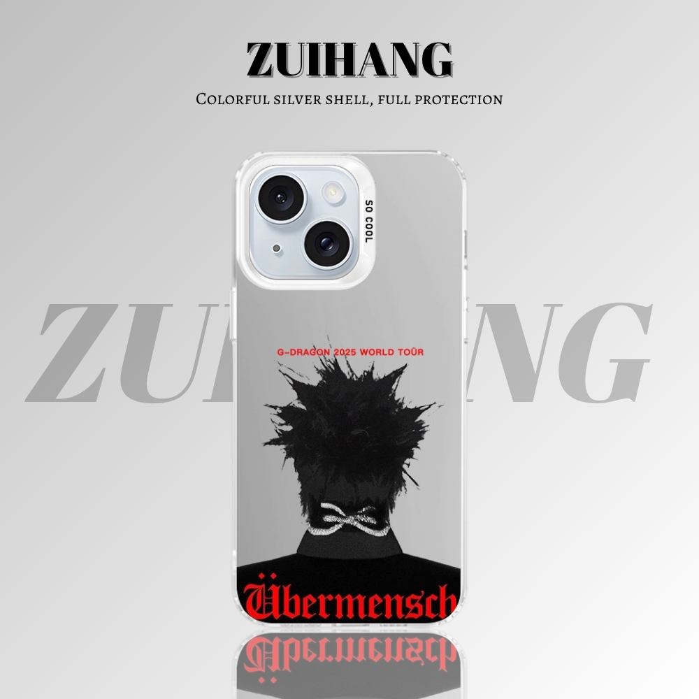 權志龍GD 彩銀線條漸變防摔手機殼-ZUIHANG SHOP