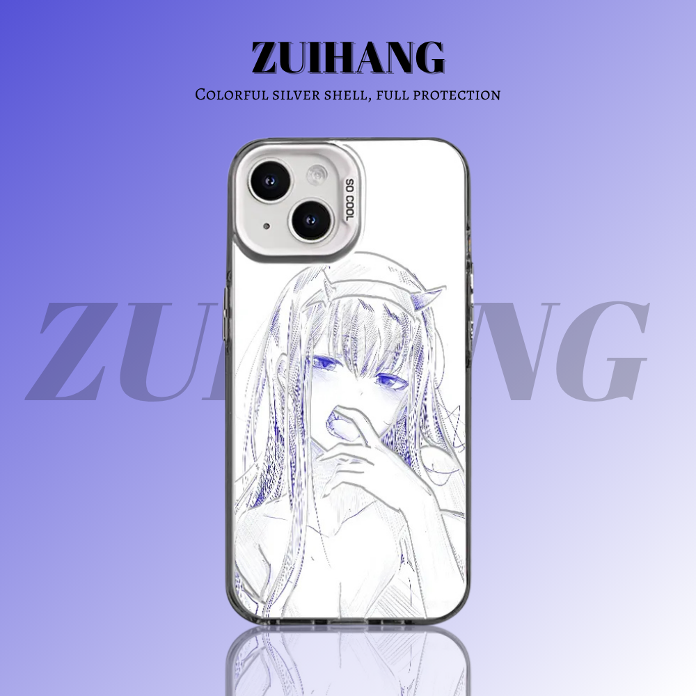 DARLING in the FRANKXX 彩銀線條漸變防摔手機殼