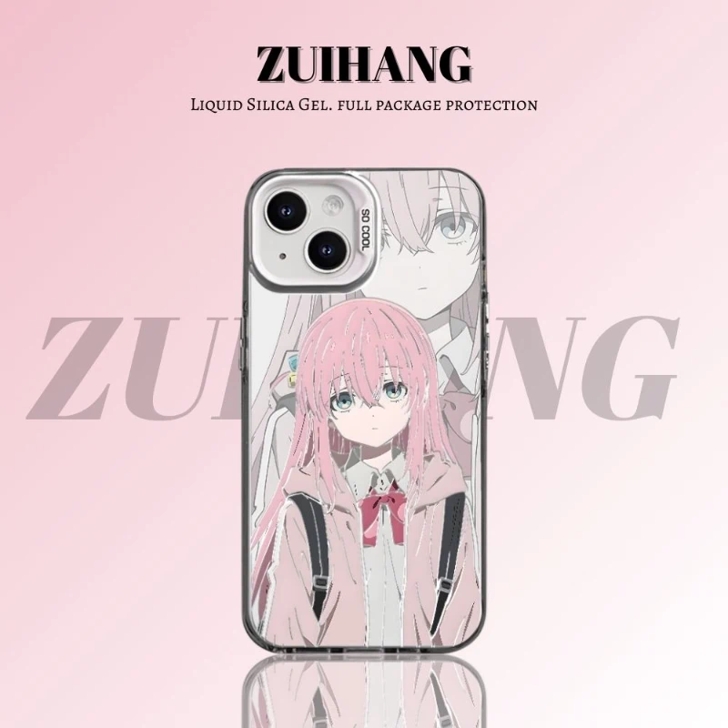 孤獨搖滾彩銀線條漸變防摔手機殼