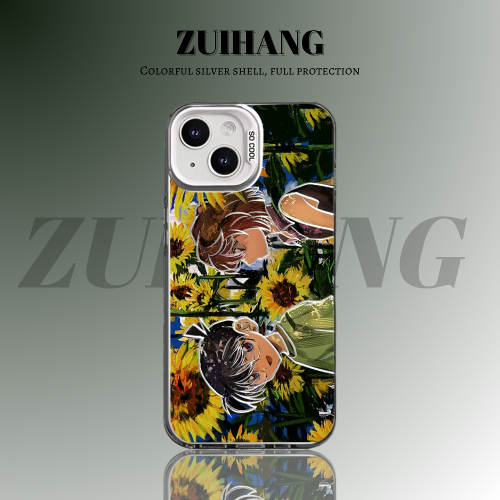 名偵探柯南彩銀線條漸變防摔手機殼-ZUIHANG SHOP