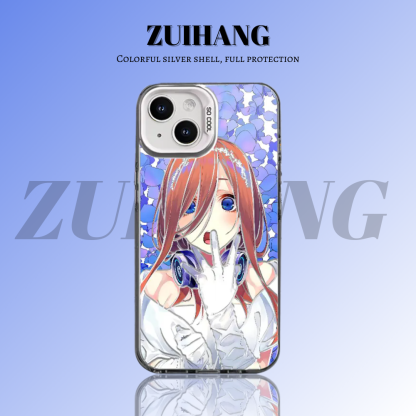 五等分的花嫁彩銀線條漸變防摔手機殼
