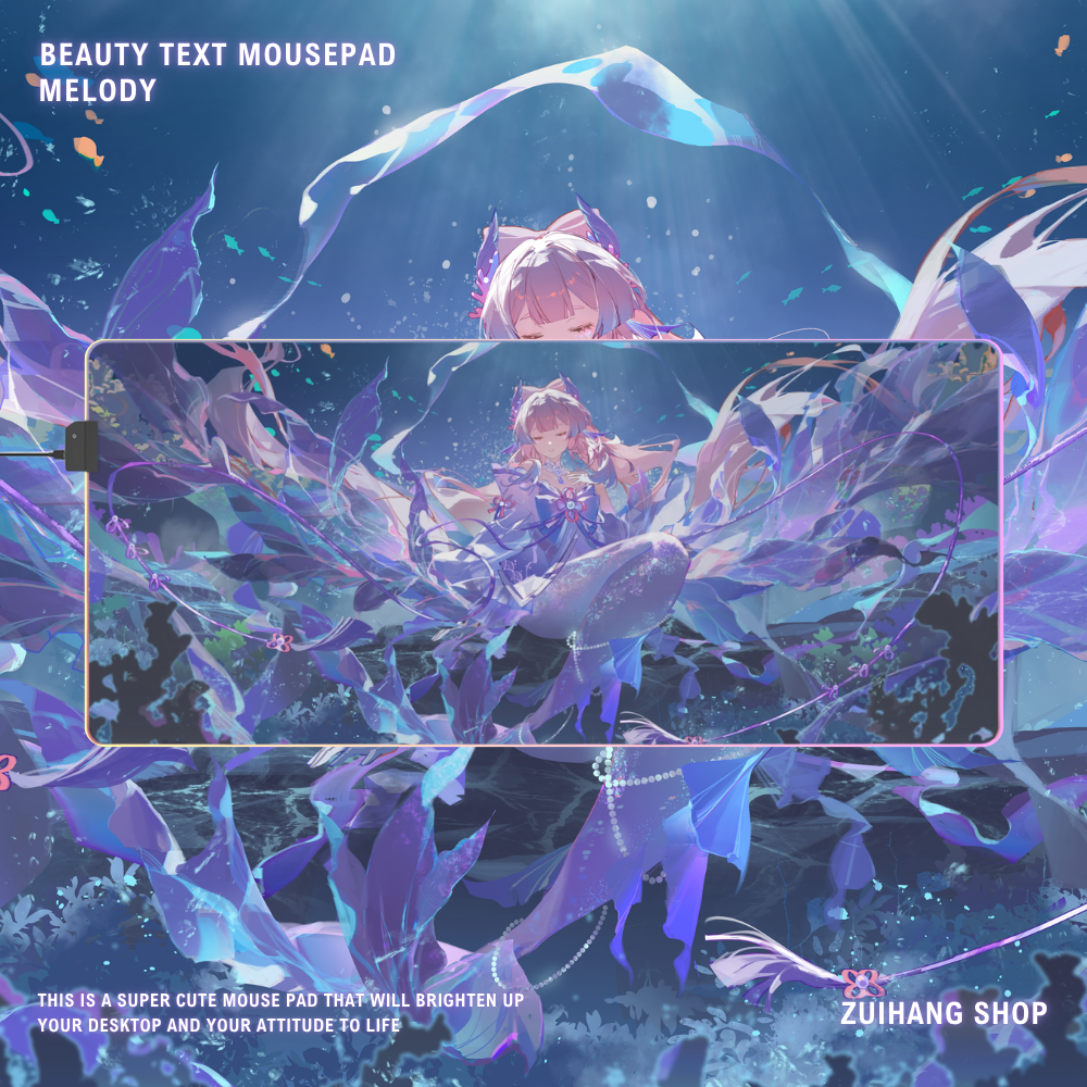 原神 心海 主題桌墊 LED遊戲滑鼠墊-ZUIHANG SHOP